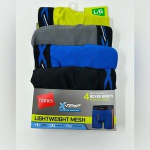 Hanes X-Temp Boys Lightweight Mesh Boxer Briefs 4-Pack 14-16 L (design may vary)